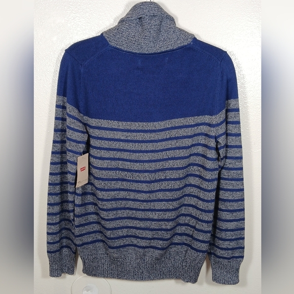 Levi's Morton Striped Shawl-Collar Sweater Small - Picture 2 of 7